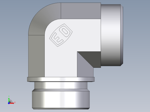 卡套式工业通用硬管接头EO_Male_stud_elbow_WE35LRCFX前视缩略图