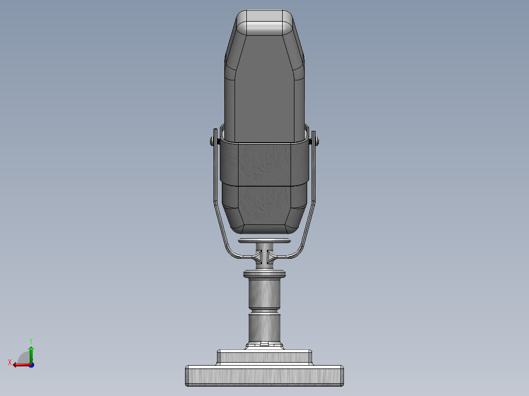老式麦克风后视图