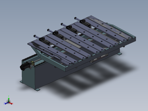 数控平板送料机三维SW模型
