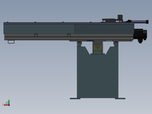 数控平板送料机三维SW模型后视缩略图