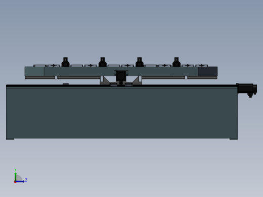 数控平板送料机三维SW模型左视缩略图