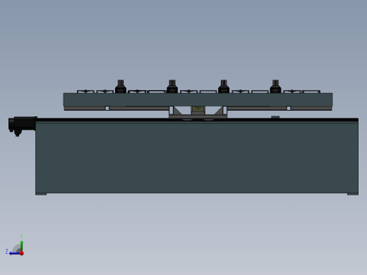 数控平板送料机三维SW模型右视缩略图