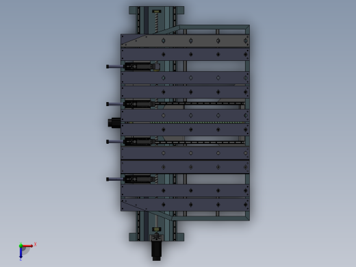数控平板送料机三维SW模型俯视缩略图