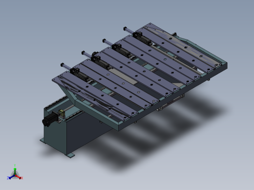 数控平板送料机三维SW模型正等轴测缩略图