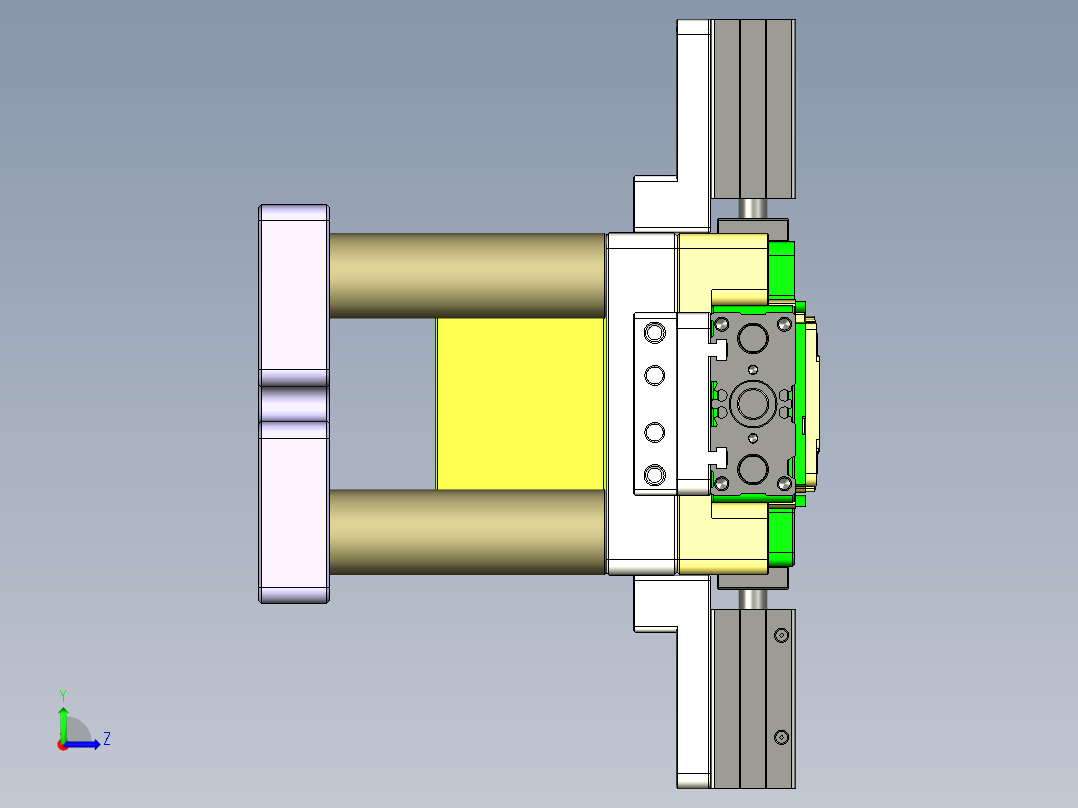 X1-CNC笔记本CNC工装夹具三维模型FX-0624左视图