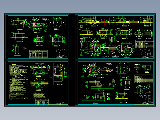 三个门卫建筑施工图纸