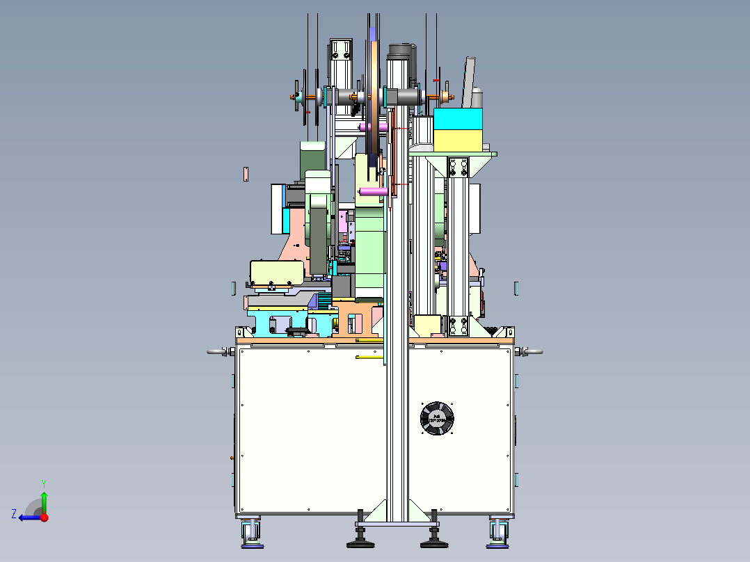 Type C自动组装线体sw20右视图