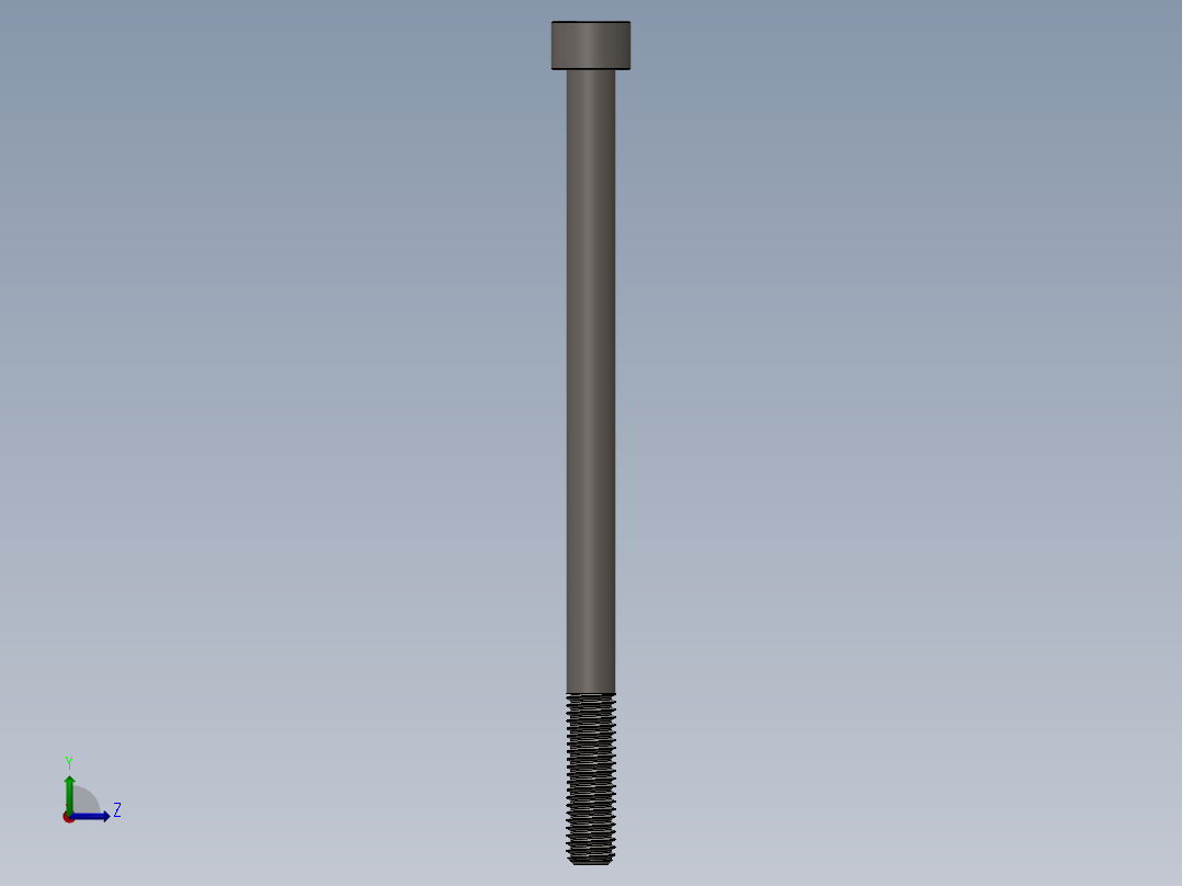Screw_DIN_912_M8x130_A2.SLDPRT公制内六角螺钉左视图