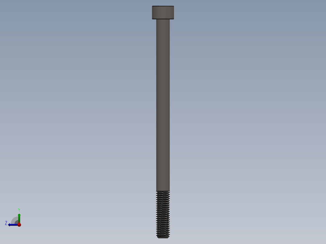 Screw_DIN_912_M8x130_A2.SLDPRT公制内六角螺钉右视图