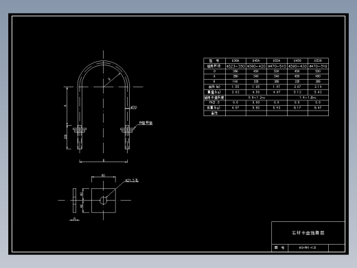 121 石材卡盘抱箍图