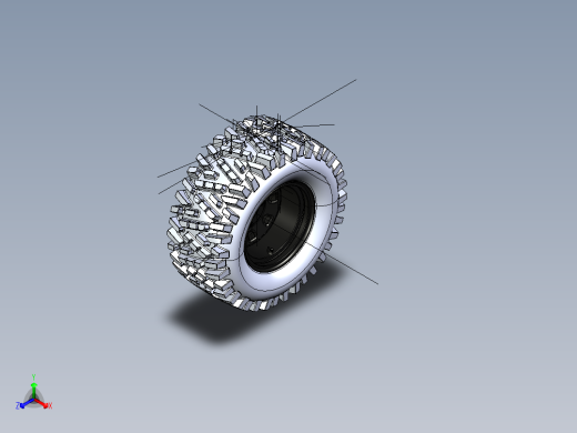轮胎、车轮、轮毂(51)正等轴测缩略图