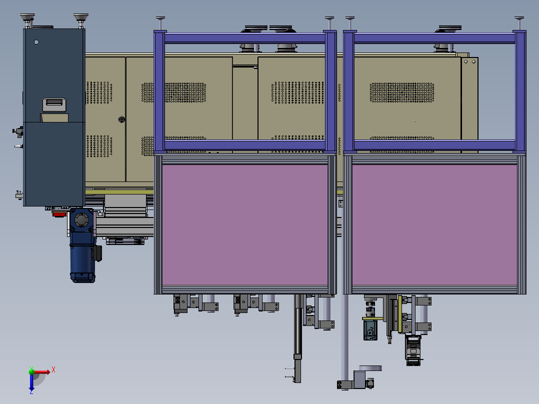 点火器自动组装设备俯视图