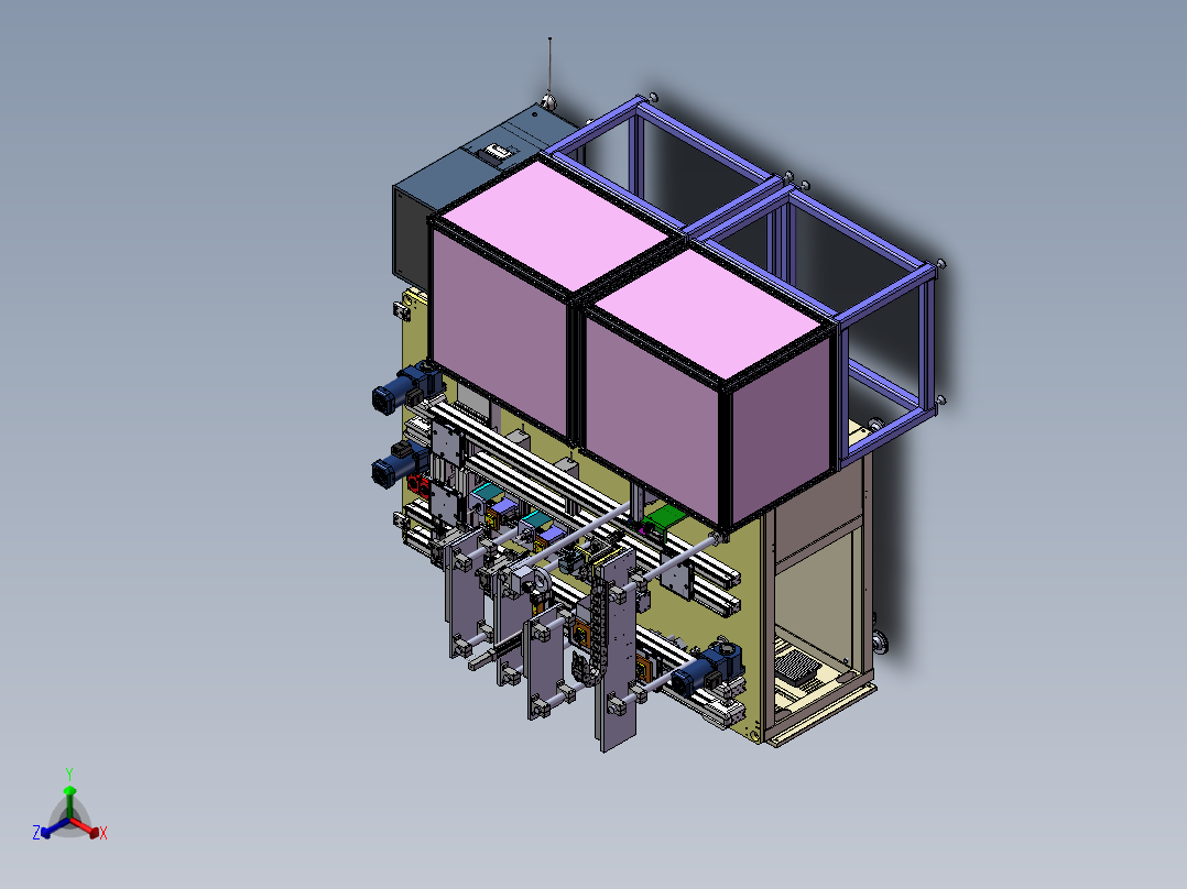 点火器自动组装设备正等轴测图