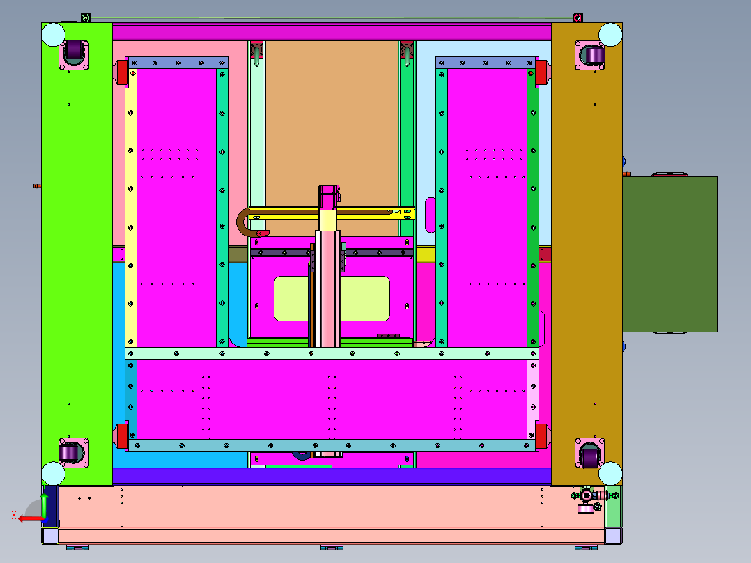 堆叠栈板自动分离装置后视图