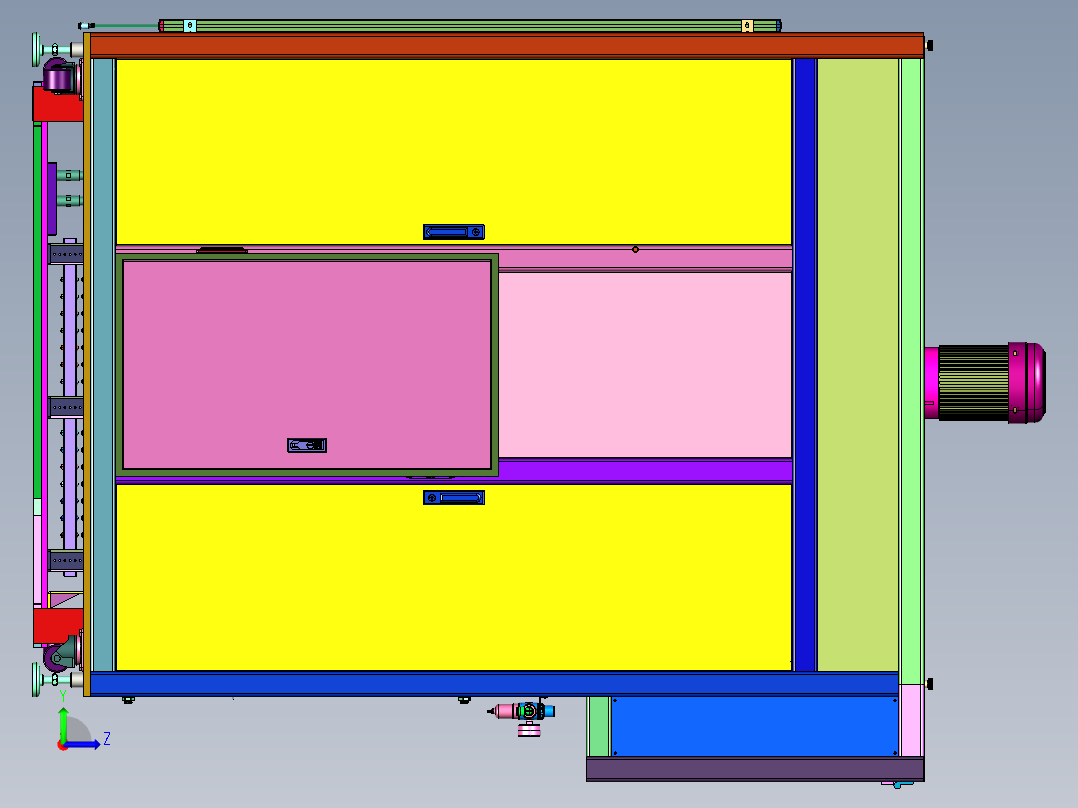 堆叠栈板自动分离装置左视图