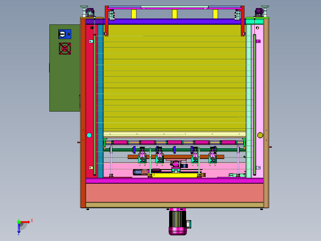 堆叠栈板自动分离装置俯视图