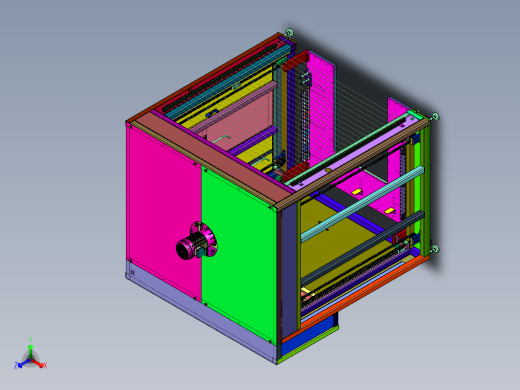 堆叠栈板自动分离装置正等轴测缩略图