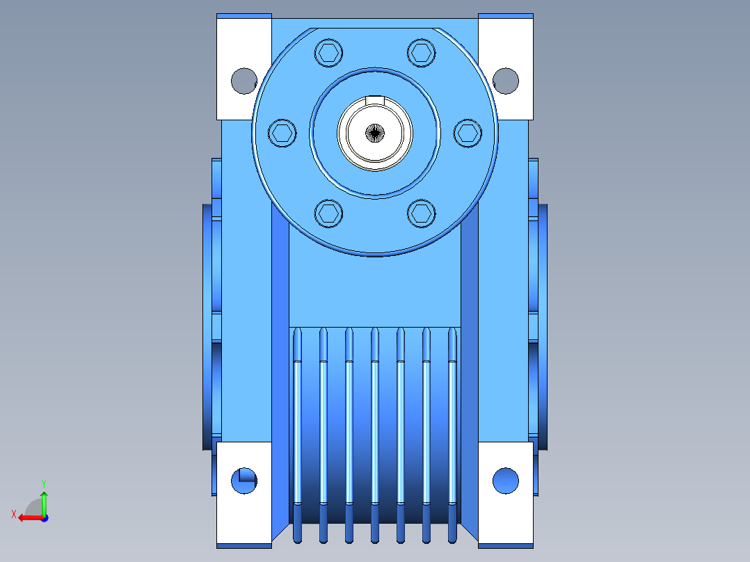 NRV030-090型蜗轮蜗杆减速机[NRV063╱20╱B3]后视图