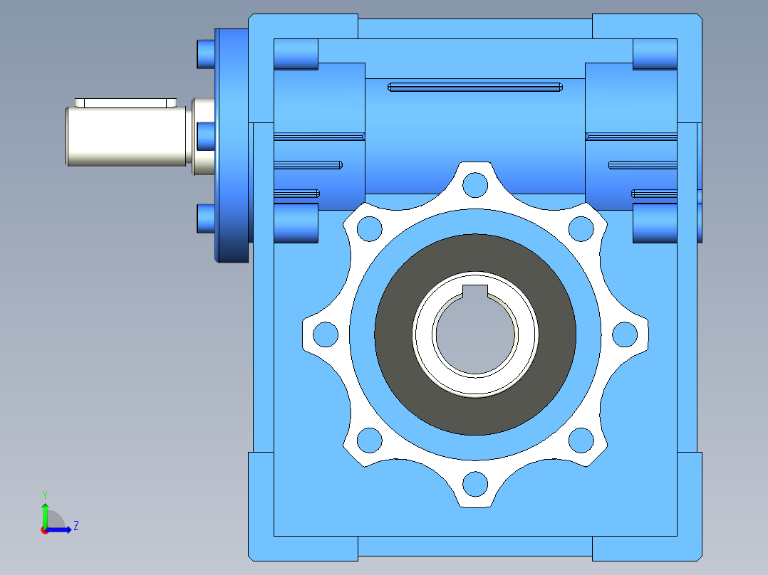 NRV030-090型蜗轮蜗杆减速机[NRV063╱20╱B3]左视图