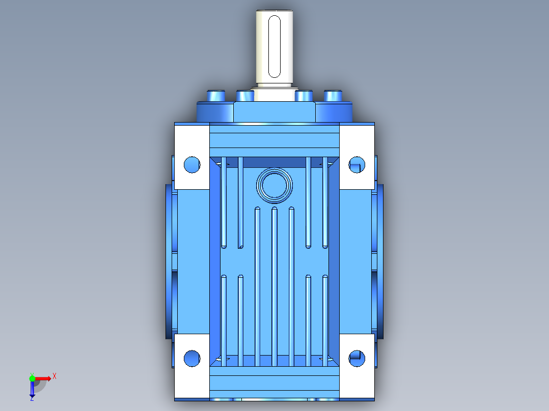 NRV030-090型蜗轮蜗杆减速机[NRV063╱20╱B3]俯视图