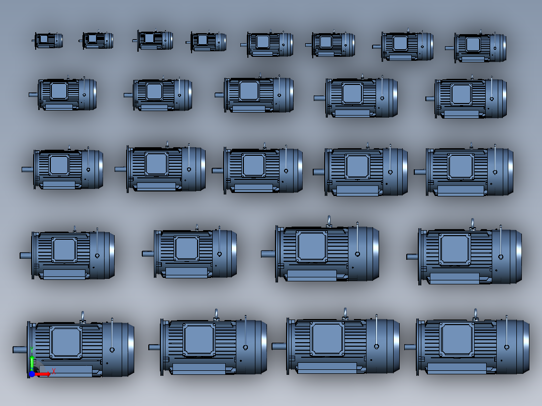 YXEJ-B35系列高效率电磁制动三相异步电机前视图