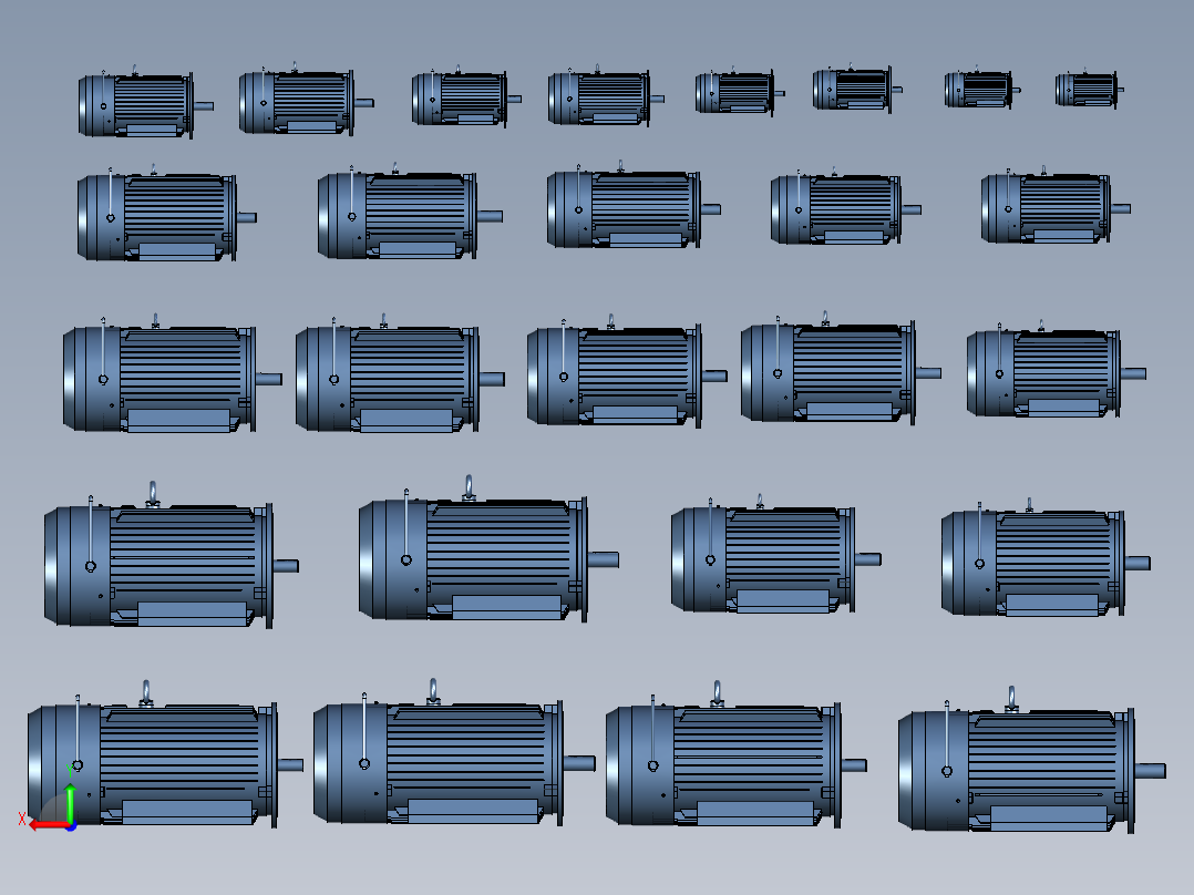 YXEJ-B35系列高效率电磁制动三相异步电机后视图