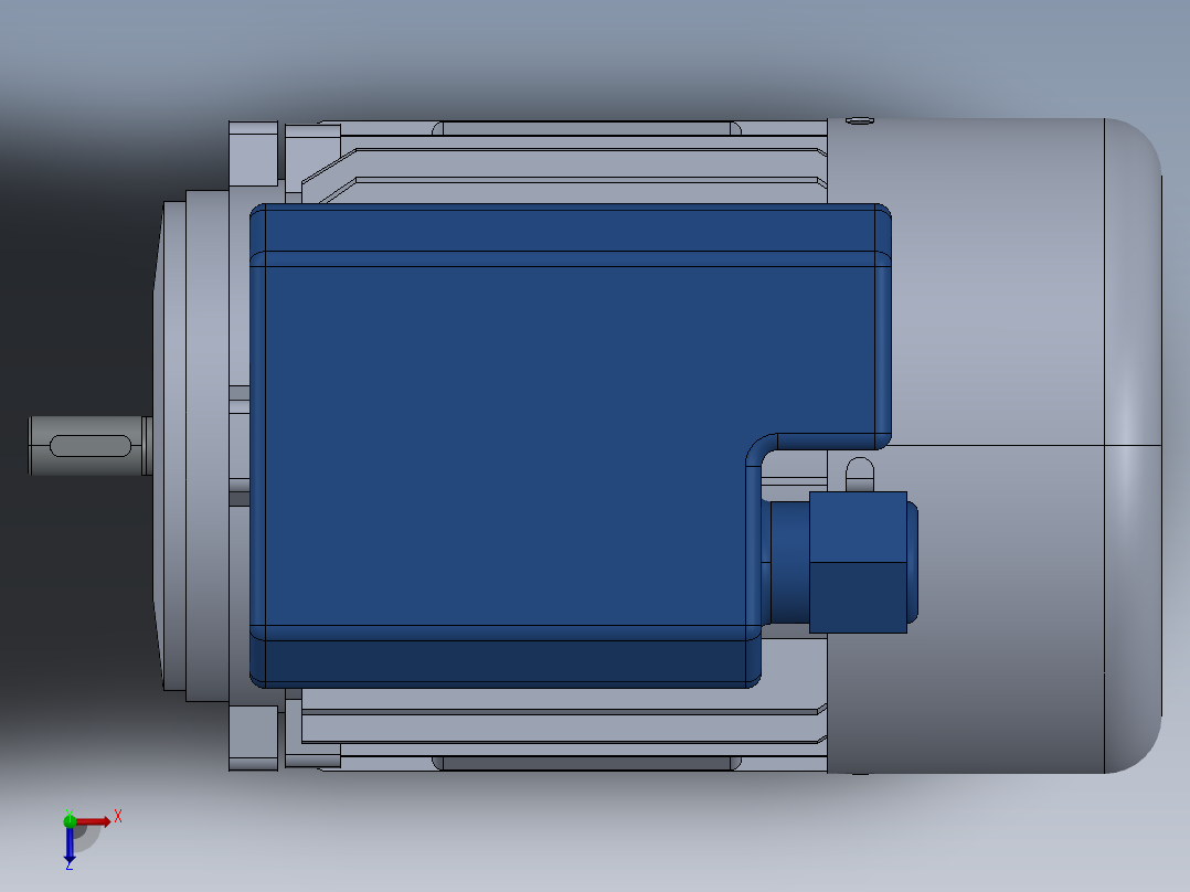 单相电动机 Delphi 63 B3俯视图