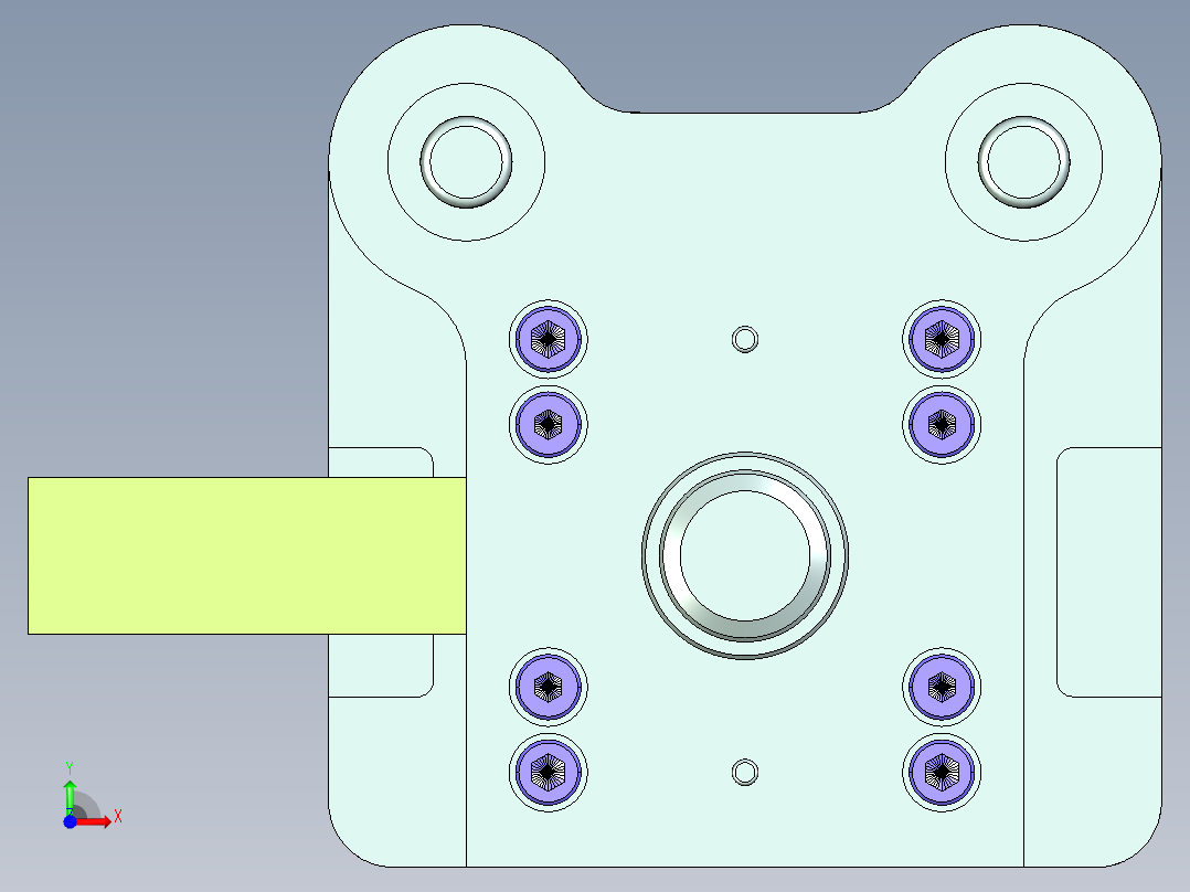 指针落料冲孔复合模前视图