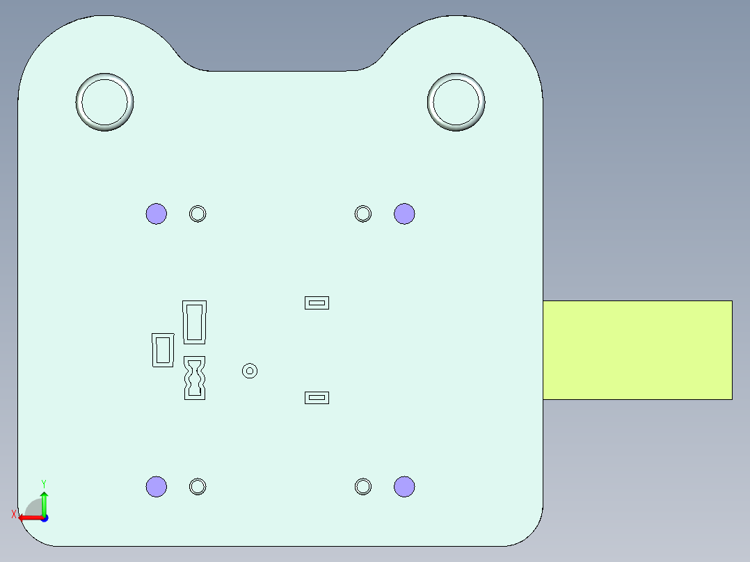 指针落料冲孔复合模后视图