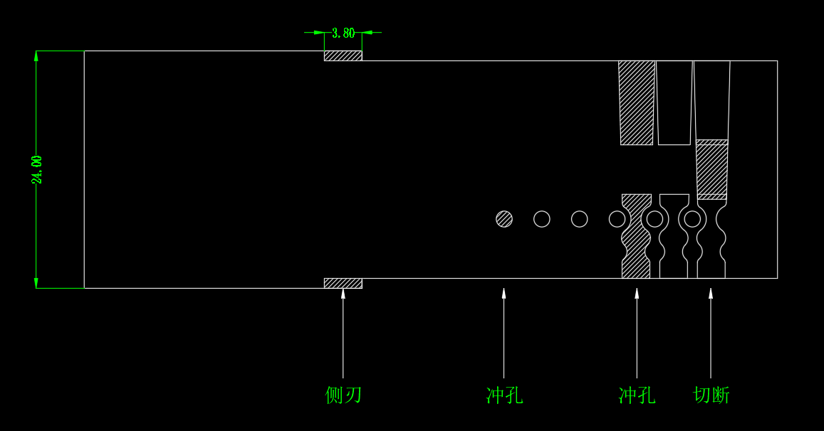 指针落料冲孔复合模