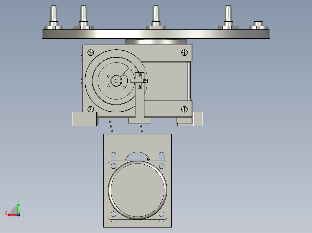 分度机构后视图