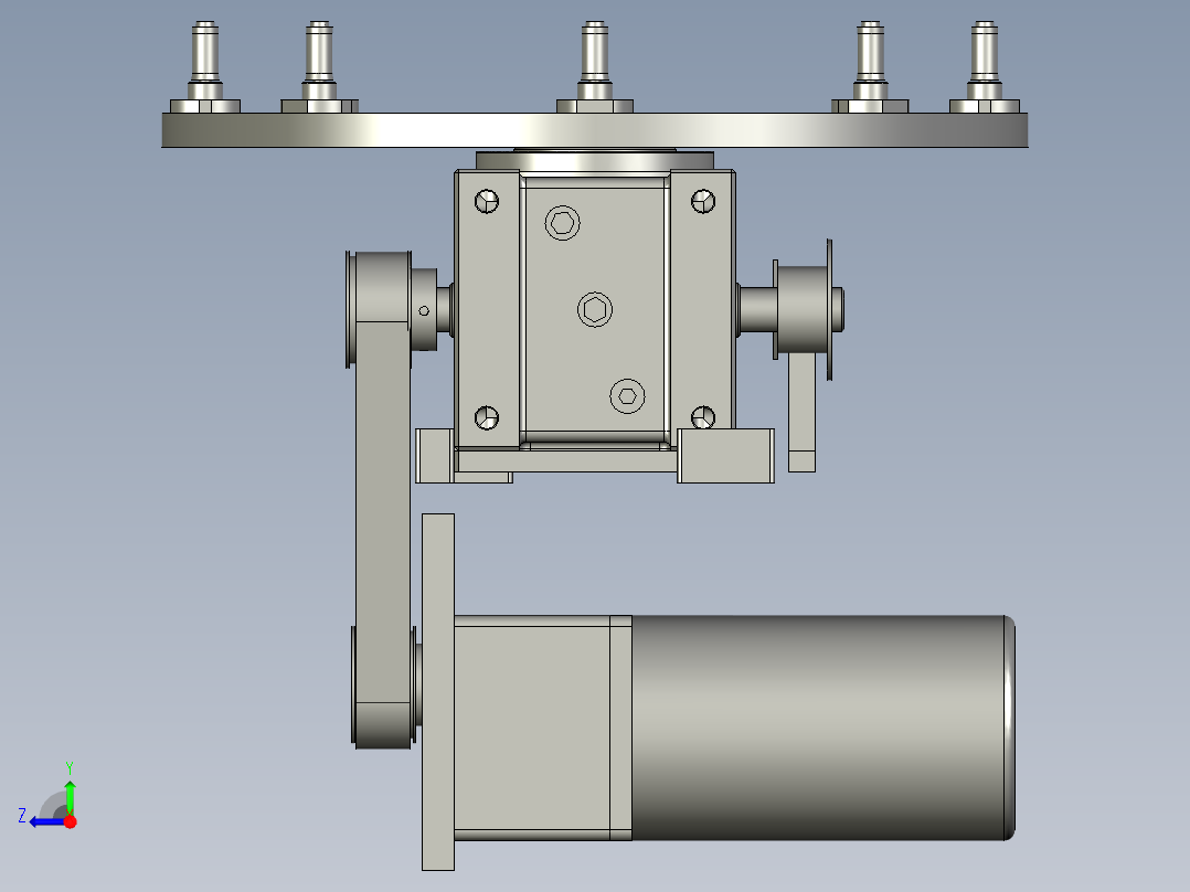 分度机构右视图