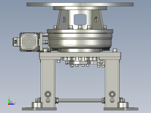 大口径平面抛光机精密转台设计左视缩略图