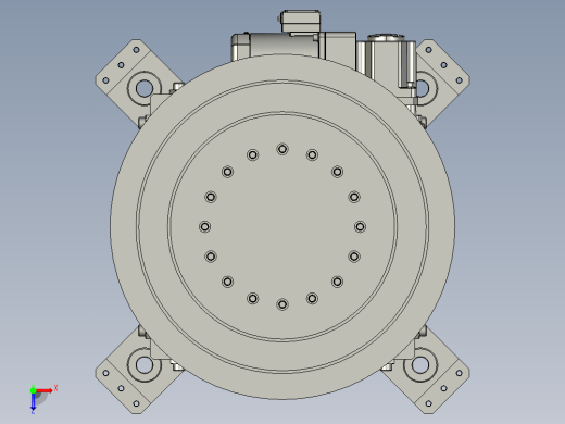 大口径平面抛光机精密转台设计俯视缩略图