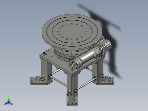 大口径平面抛光机精密转台设计正等轴测缩略图
