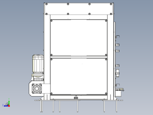 牙叉式升降提升辊道机右视缩略图