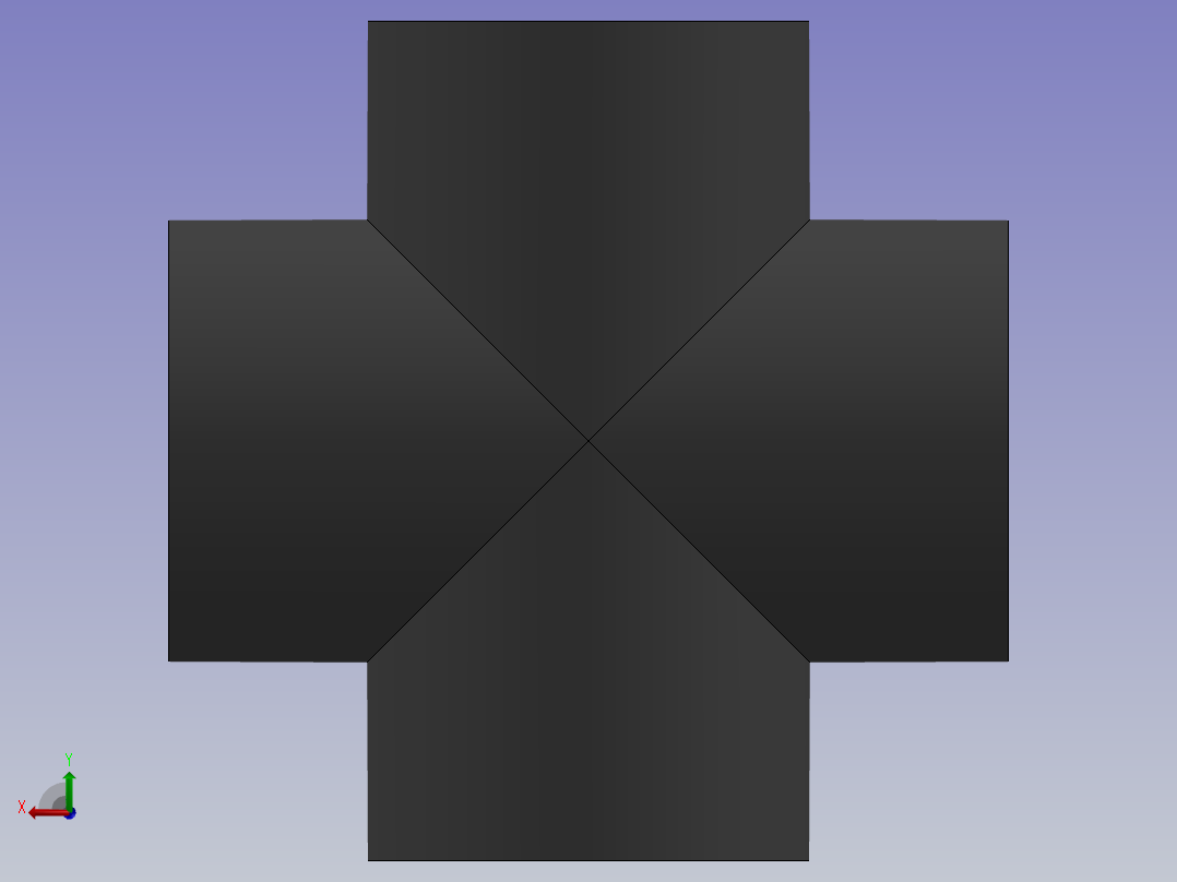 Cross DN250 PN10 U-PVC后视图