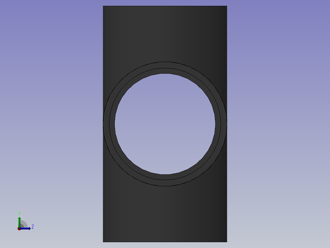 Cross DN250 PN10 U-PVC左视图