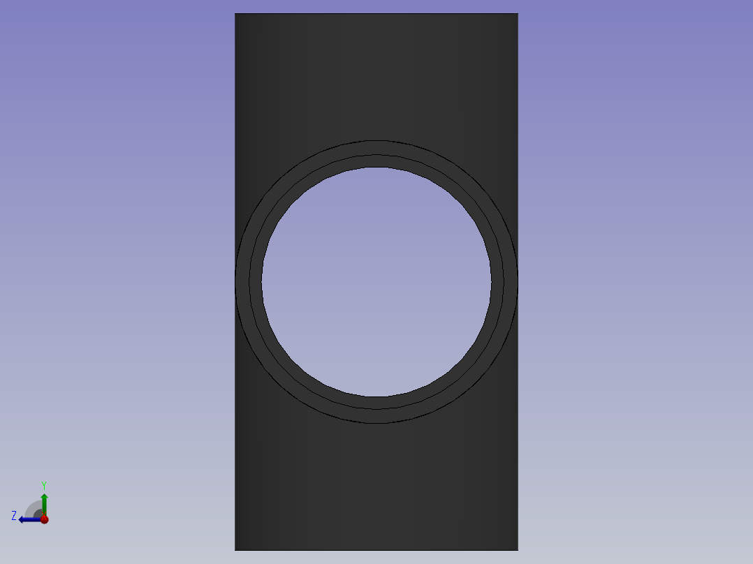 Cross DN250 PN10 U-PVC右视图