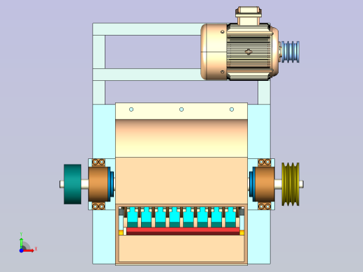 锤式破碎机设计含三维stp+二维cad图纸+说明1449416前视缩略图