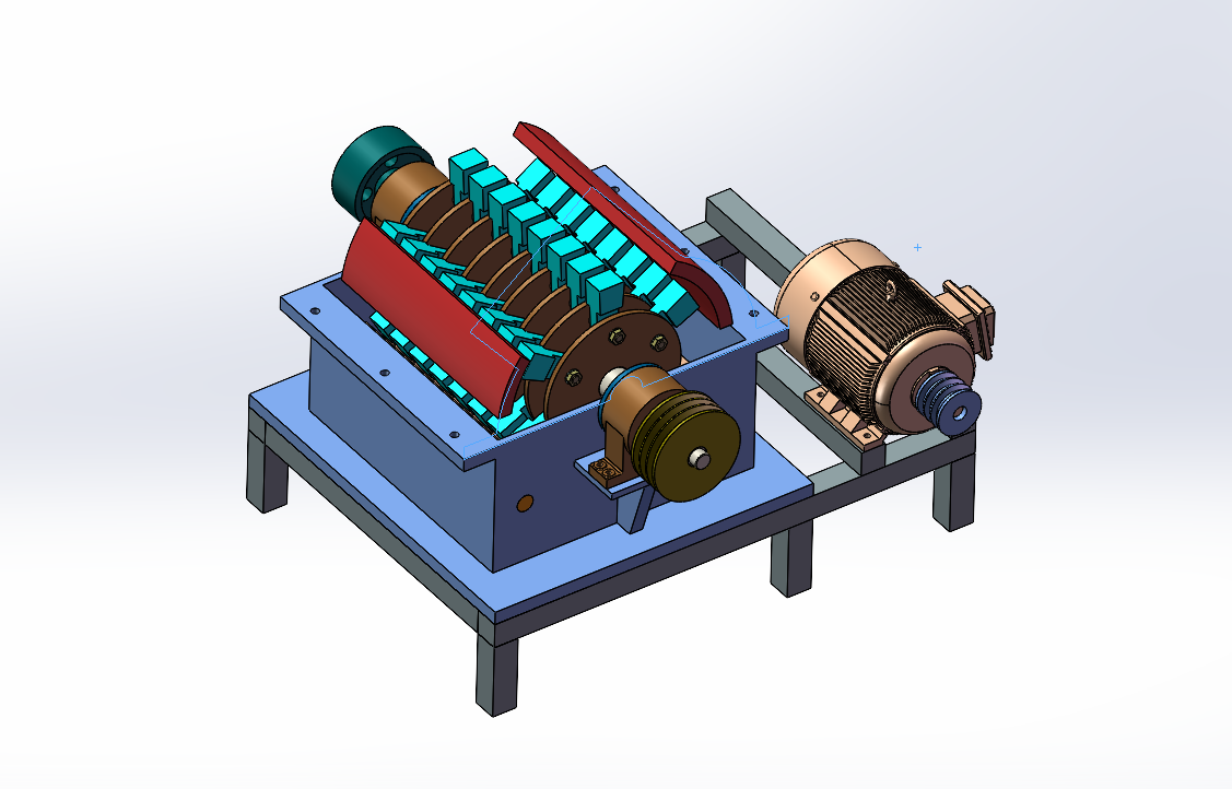 锤式破碎机设计含三维stp+二维cad图纸+说明1449416