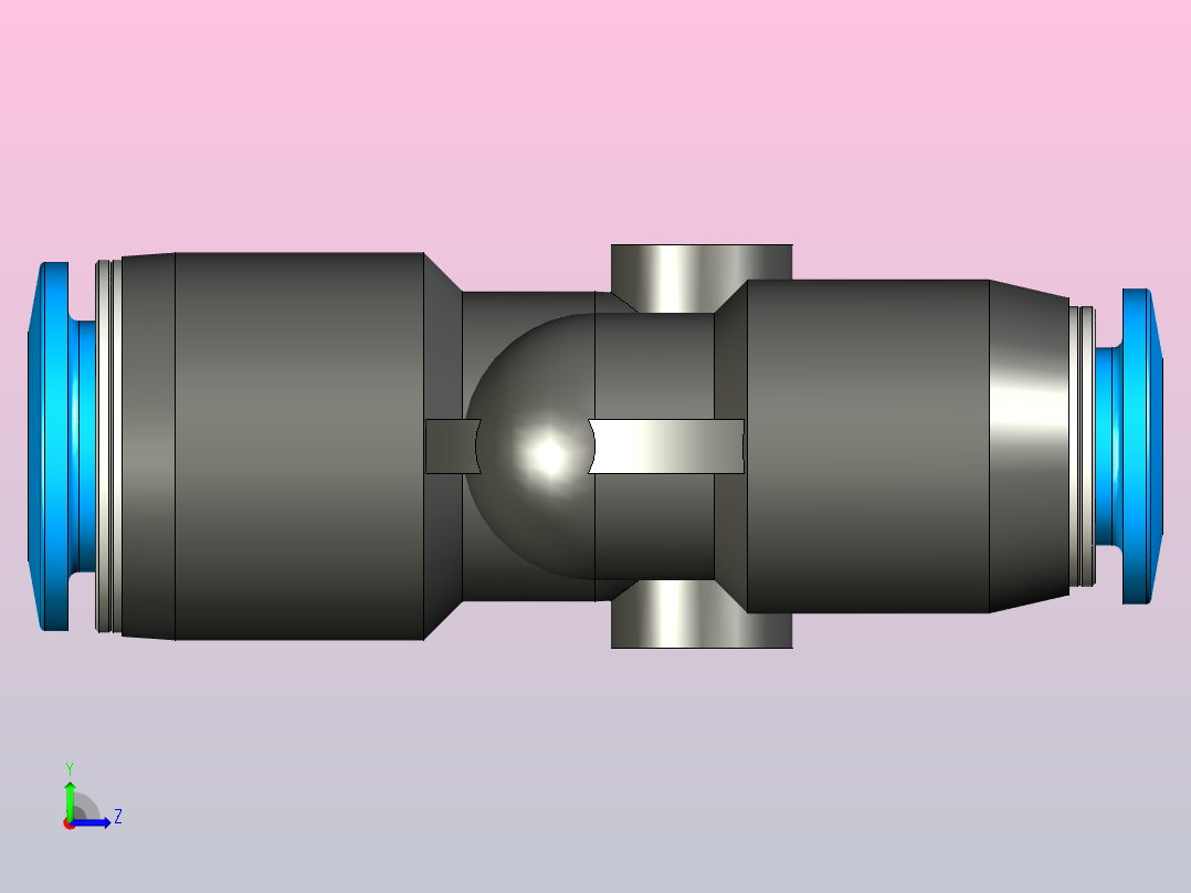 快插接头QSY-8-6-50左视图