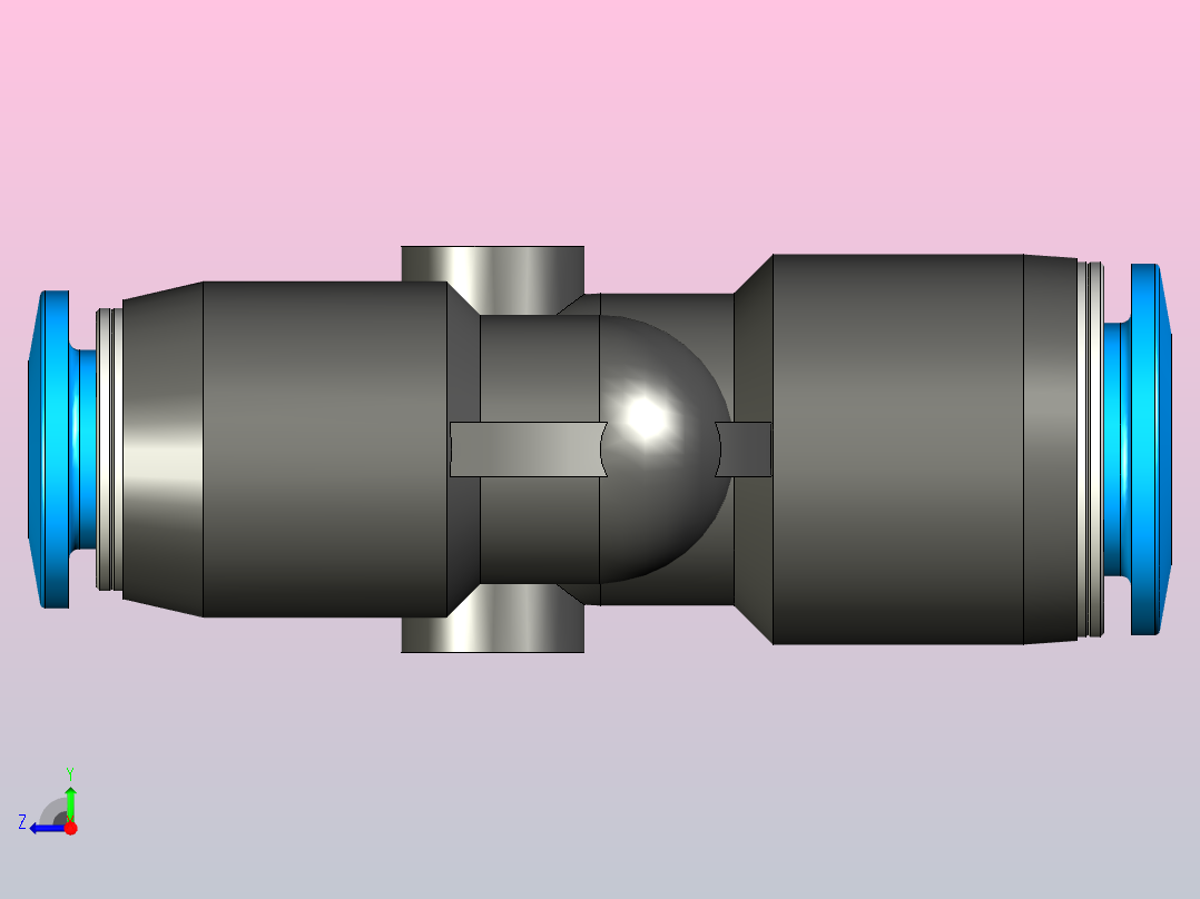 快插接头QSY-8-6-50右视图