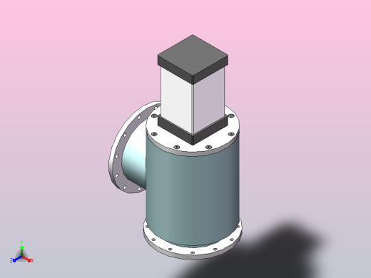 GDQ-J200气动高真空挡板阀(宁波仪表)正等轴测缩略图