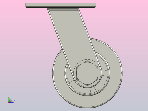 5寸超重型加强聚氨酯固定脚轮[5寸超重型加强聚氨酯固定脚轮-125]左视缩略图