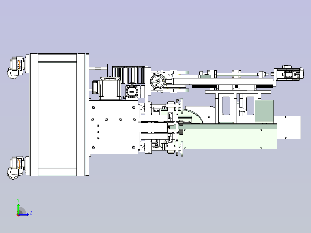 橡胶条自动化定长与多芯压合自动化线体左视图