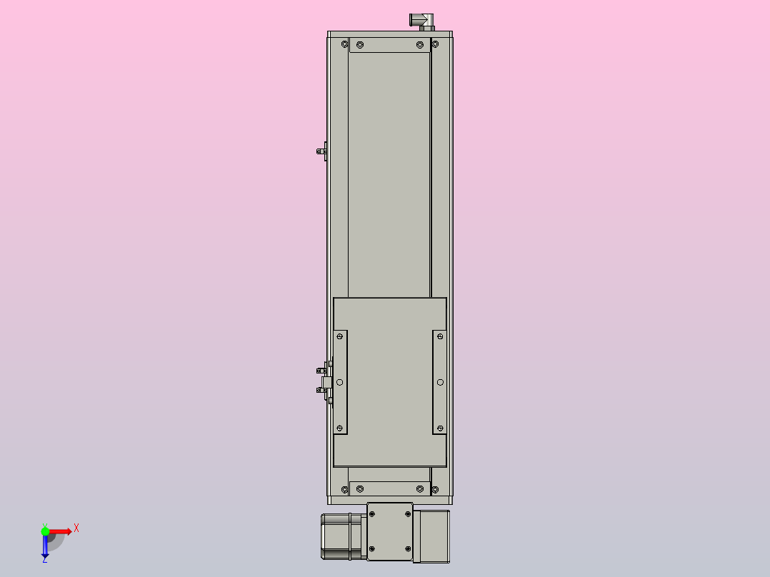 ACB17-300-RD-400W ACB17 皮带驱动直线滑台模组俯视图