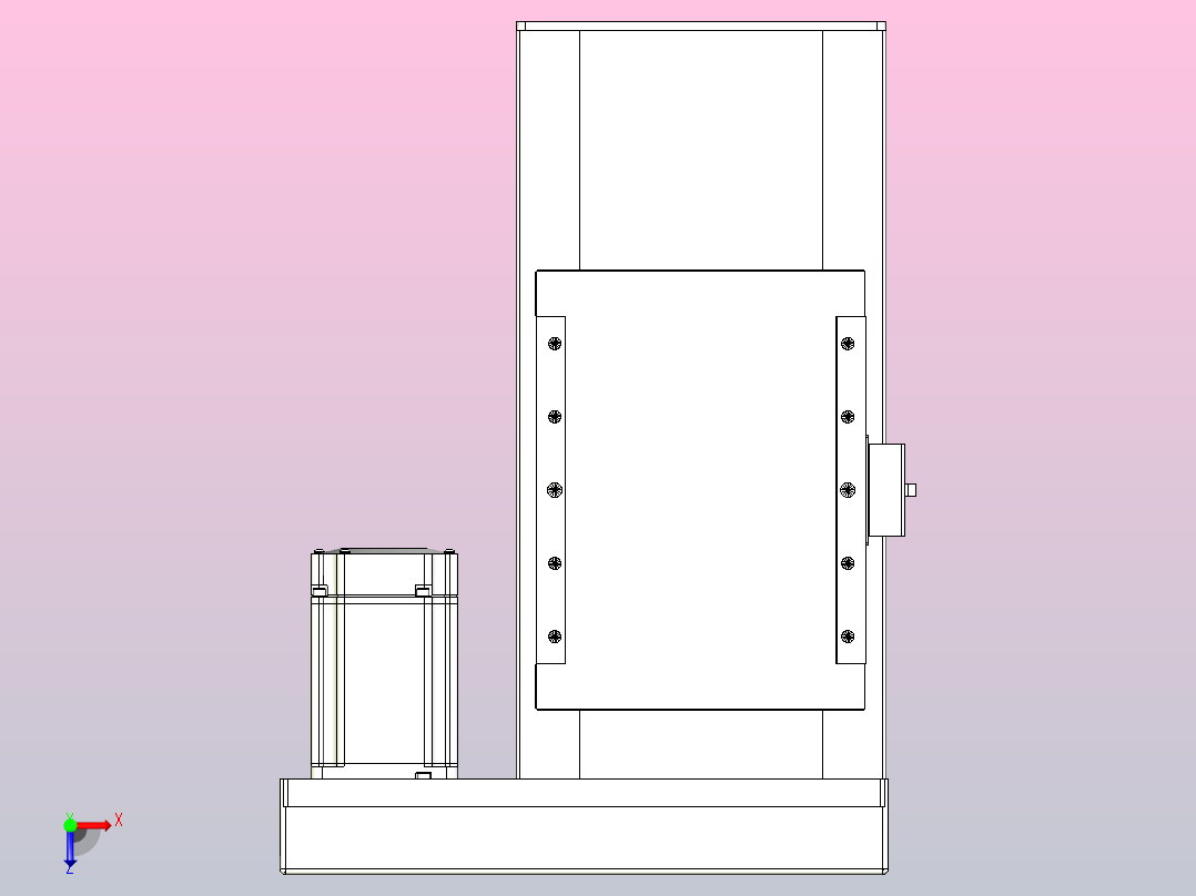 滚珠丝杠直线轴带导轨全封闭TPA-HCR-202D-2510C-L100-ML-Y-P75-N3俯视图