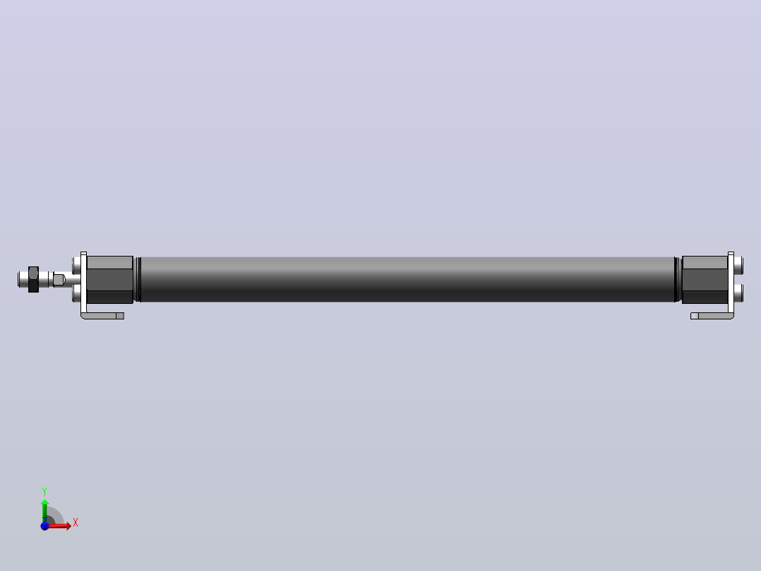 气缸MG20X250SLB+_CS1-M-2-0前视图