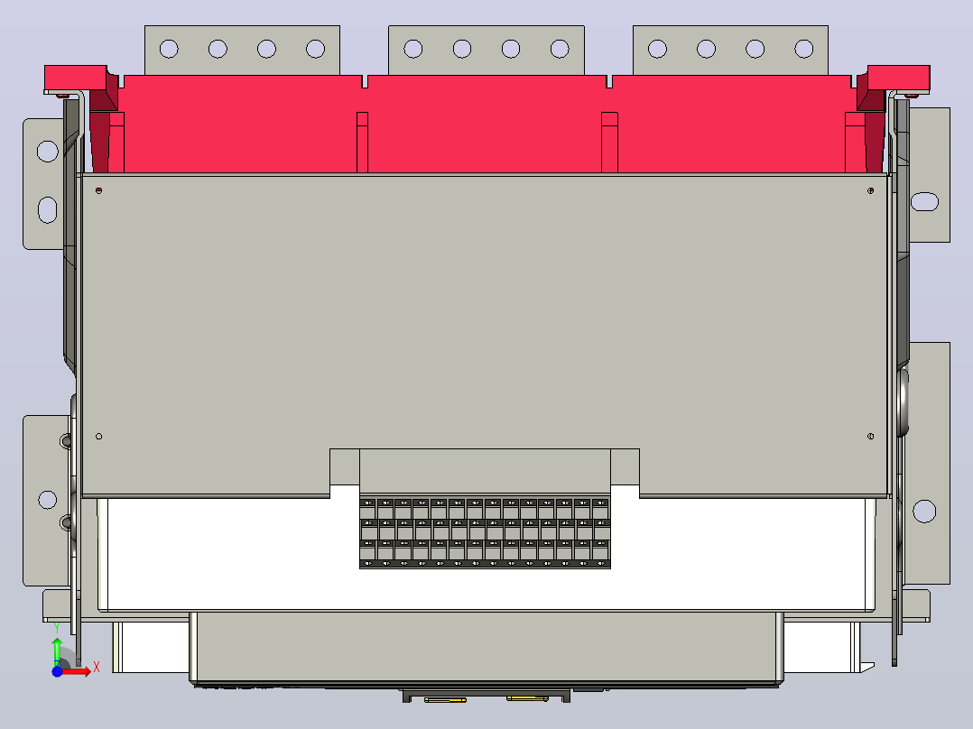 NXA40FN_H36-40 3P抽屉万能式断路器三维模型202208前视图